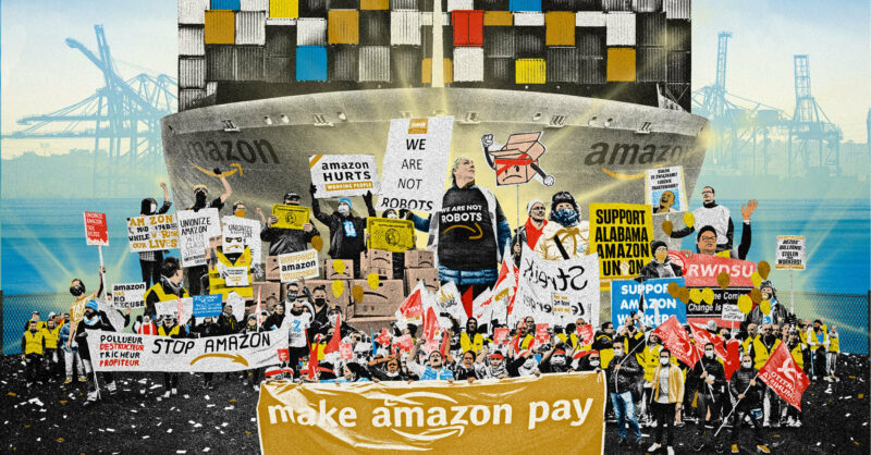 anti amazon berlin strike